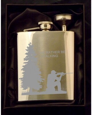 Polished finish 7 oz with I'd Rather be Stalking