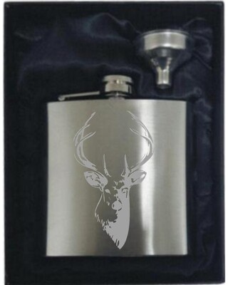 Brushed finish 6 oz with Deer head
