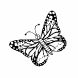 Loyalty Card Self-Inking Stamp Butterfly