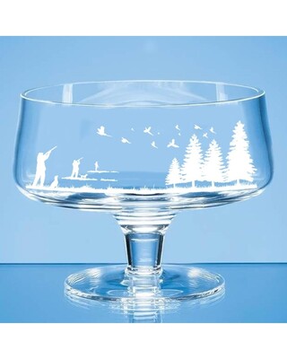 Shooting Scene Footed Bowl