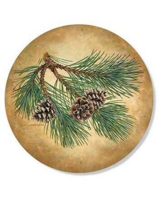 Pine Cones Drinks Coasters x 4
