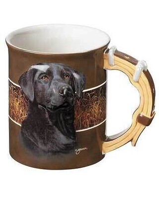 Sculptured Dog Mugs...Black Labrador