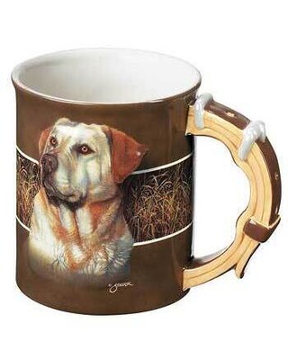 Sculptured Dog Mugs...Yellow Labrador