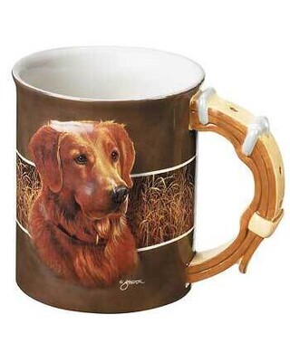 Sculptured Dog Mugs...Gold Retriever