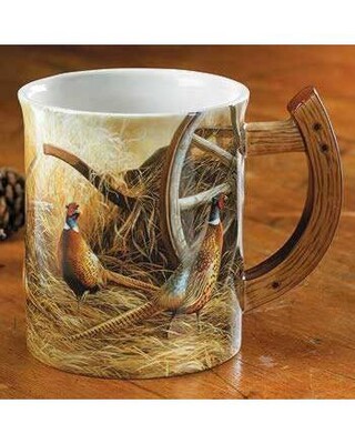 Sculpted Pheasant Mug "Autumn Glow"
