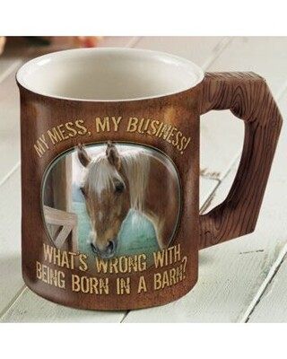 Sculpted Horse Mug "My Mess, My Business"