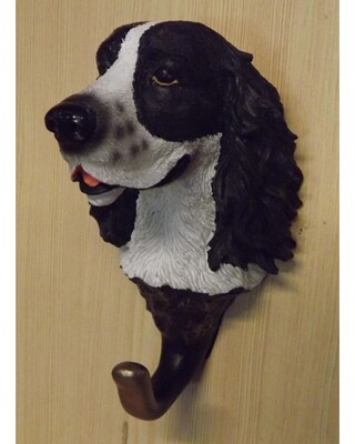 Black/ White Springer Spaniel Hang Up