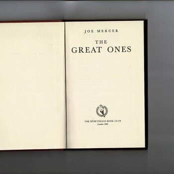 The Great Ones by Joe Mercer (hardback book) 1966