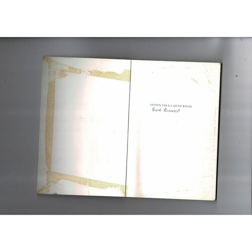 The Aston Villa Quiz Book by Derrick Spinks (paperback book) 1989