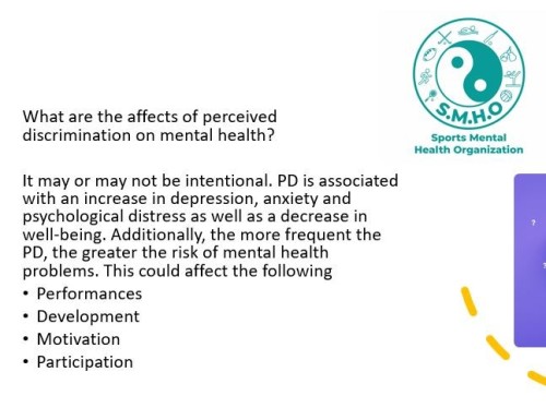 The affects of perceived discrimination on sports people