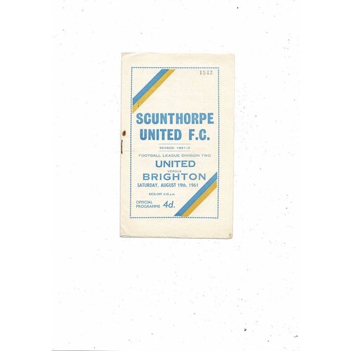 Scunthorpe United Home Football Programmes