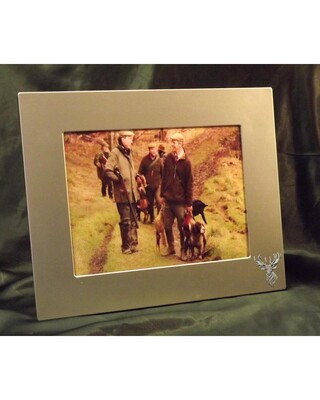 Large single image frame with small pewter Embellishment.