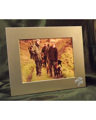 Large single image frame with small pewter Embellishment.