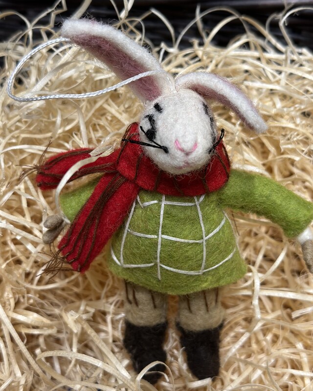 Winter rabbit with scarf