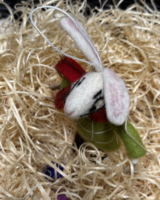 Winter rabbit with scarf