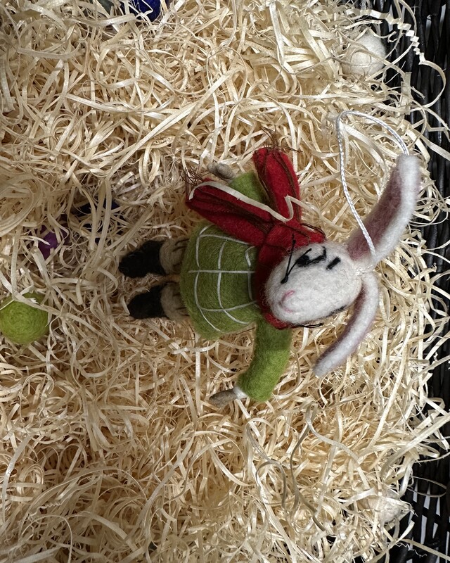 Winter rabbit with scarf