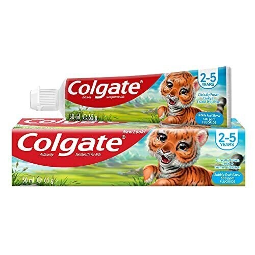 Colgate Toothpaste Kids Bubble Fruit 2-5 Years, 50ml