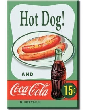 Coke/ Hot Dog Fridge Magnet