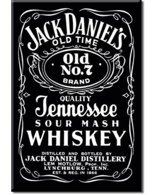 Jack Daniel (Black) Fridge Magnet