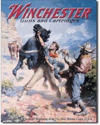 "Spooked Horse" Winchester Tin Sign
