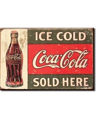 1916c "Coke Ice Cold" tin sign