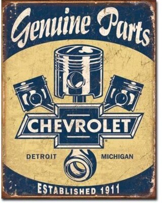 Chevy Parts tin sign