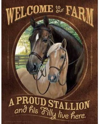 Welcome to our Farm Tin Sign