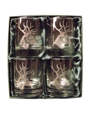 Stags Head Whisky Glass sets x 4 same image