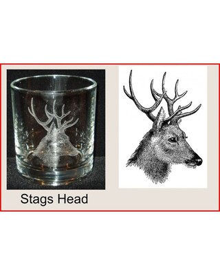 Stags Head Whisky Glass sets x 4 same image