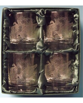 Red Legged Partridge Whisky Glass sets x 4 same image