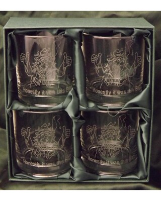 Honestly It was this BIG whisky glasses