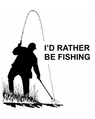 I'd rather be fishing Whisky Glasses x 4