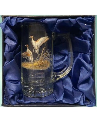 American Stein glass with Pintail Duck image