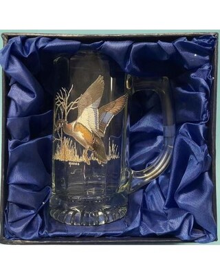 American Stein glass with Woodduck image
