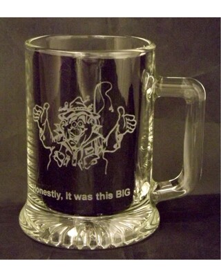 Small Engraved Tankard "Honestly, it was this BIG" Fishing image