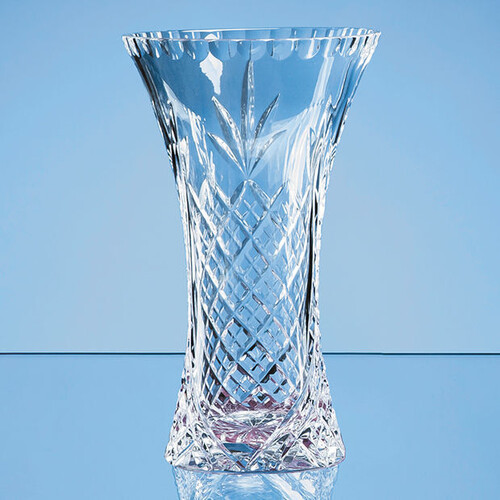 Lead Crystal Panelled Flared Vase 23cm