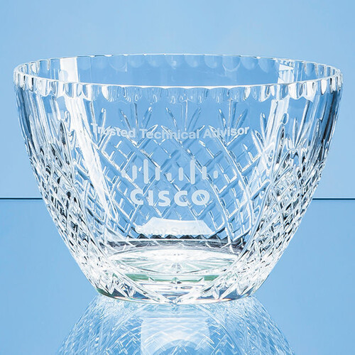 Lead Crystal Panelled Fruit Bowl 20.5cm