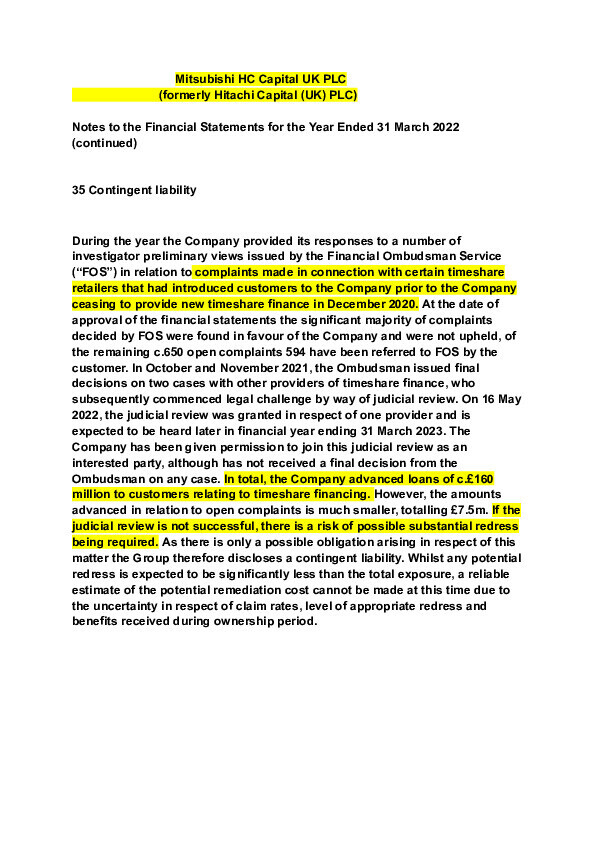 Hitachi - Club La Costa Claims