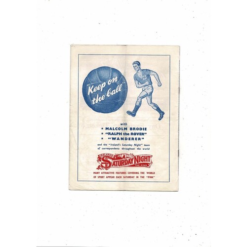 1961 Northern Ireland v Scotland Football Programme