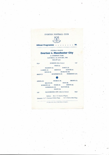 Latest Football Programmes Listed today