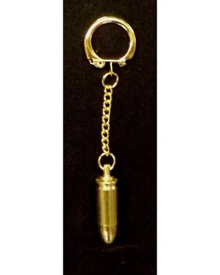 Genuine bullets with FMJ head made into keyrings