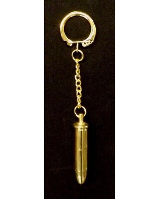Genuine bullets with FMJ head made into keyrings