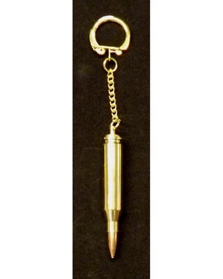 Genuine bullets with FMJ head made into keyrings
