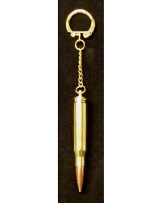 Genuine bullets with FMJ head made into keyrings