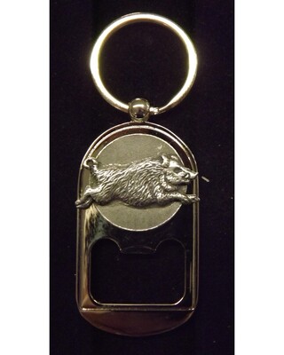 Pewter Animal Disc keyring/ bottle opener