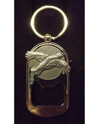 Pewter Animal Disc keyring/ bottle opener