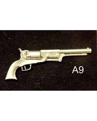 English Pewter Miniature gun lapel pins