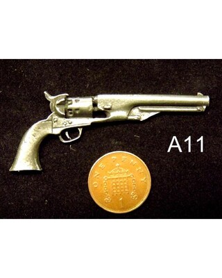 English Pewter Miniature gun lapel pins