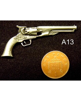English Pewter Miniature gun lapel pins