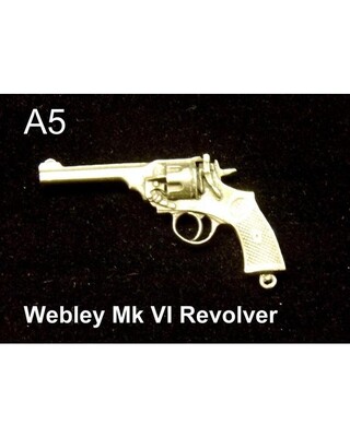 English Pewter Miniature gun lapel pins